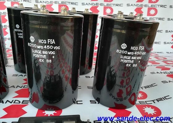 Hitachi Capacitor HCG F5A 8200MFD 450VDC SURGE 500 VDC เครื่องปรับระดับความแรง