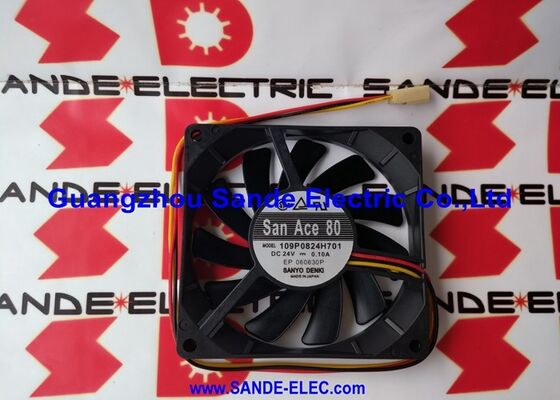 Sanyo Denki Fan 3-wire DC24V 0.10A SanAce80 109P0824H701 ลงในสต็อก 1O9PO824H7O1