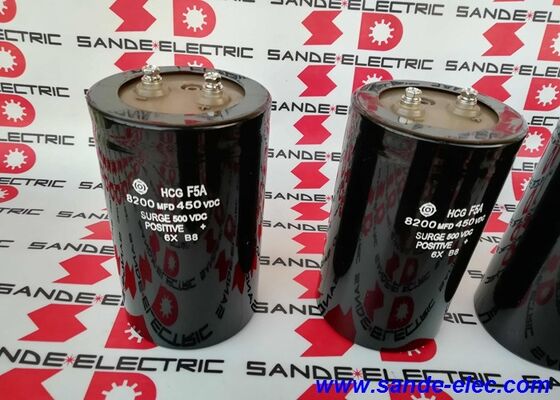 Hitachi Capacitor HCG F5A 8200MFD 450VDC SURGE 500 VDC เครื่องปรับระดับความแรง