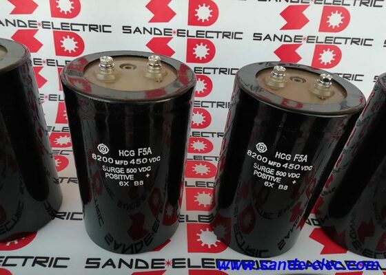 Hitachi Capacitor HCG F5A 8200MFD 450VDC SURGE 500 VDC เครื่องปรับระดับความแรง