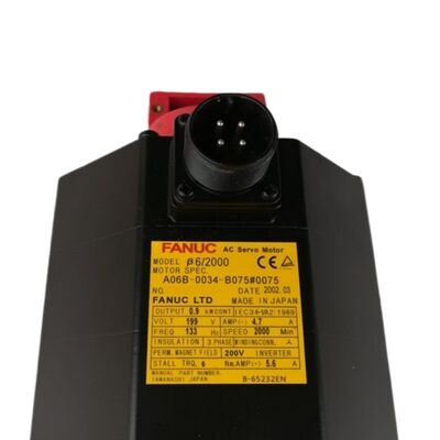 เครื่องยนต์ FANUC Servo Motor ใหม่และมือสอง A06B-0034-B075#0075 A06B0034B075#0075 AO6B-OO34-B075#OO75